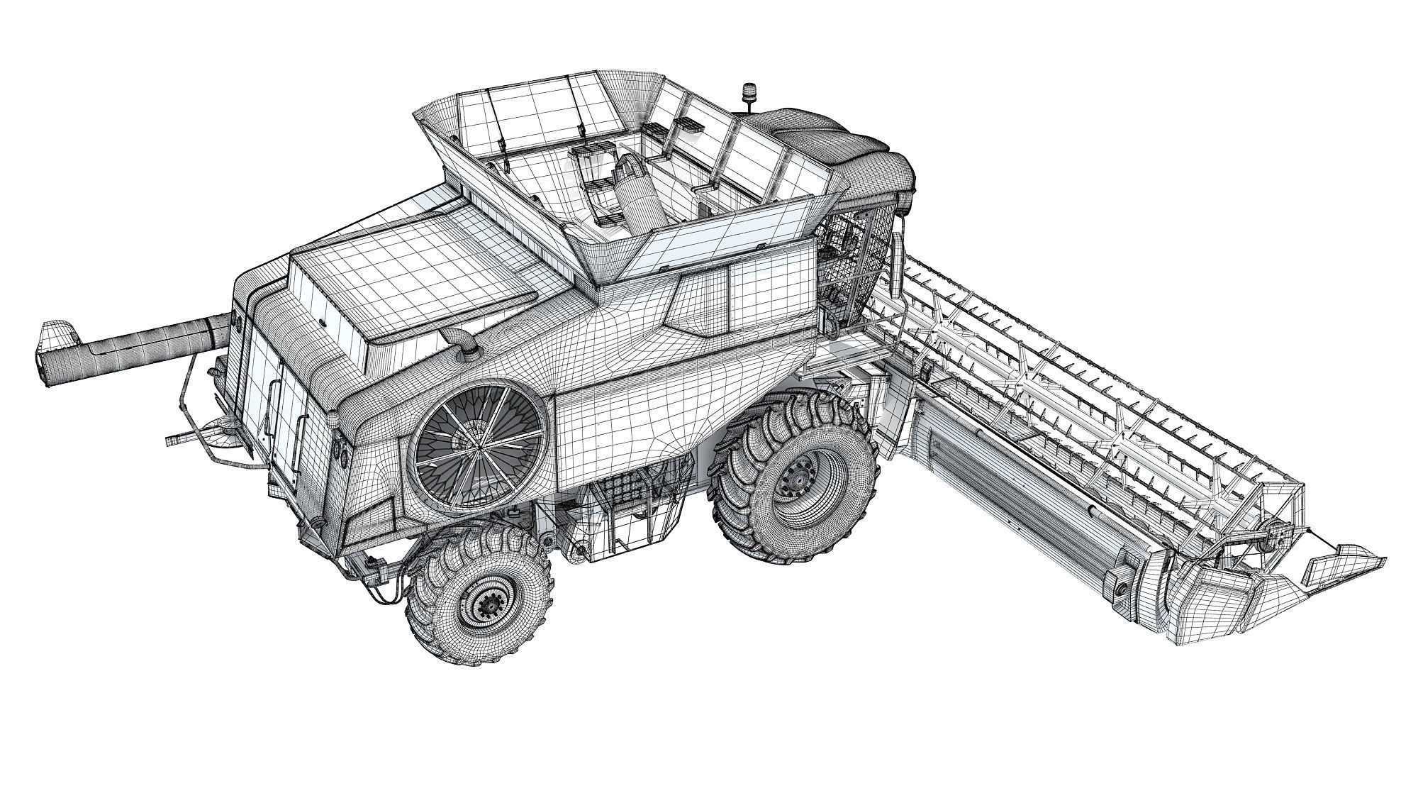 Combine Harvester 3D model_12