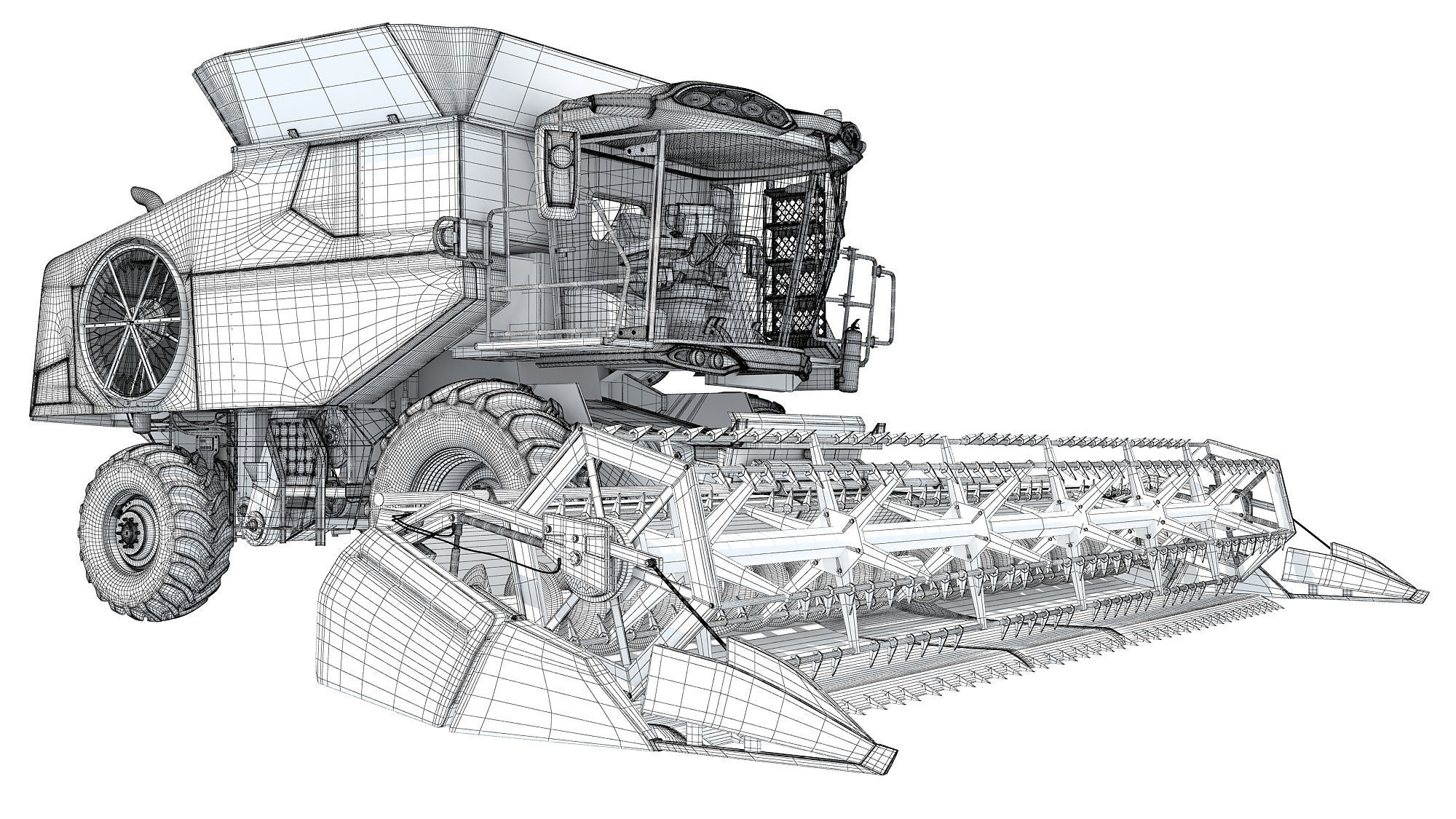 Combine Harvester 3D model_13