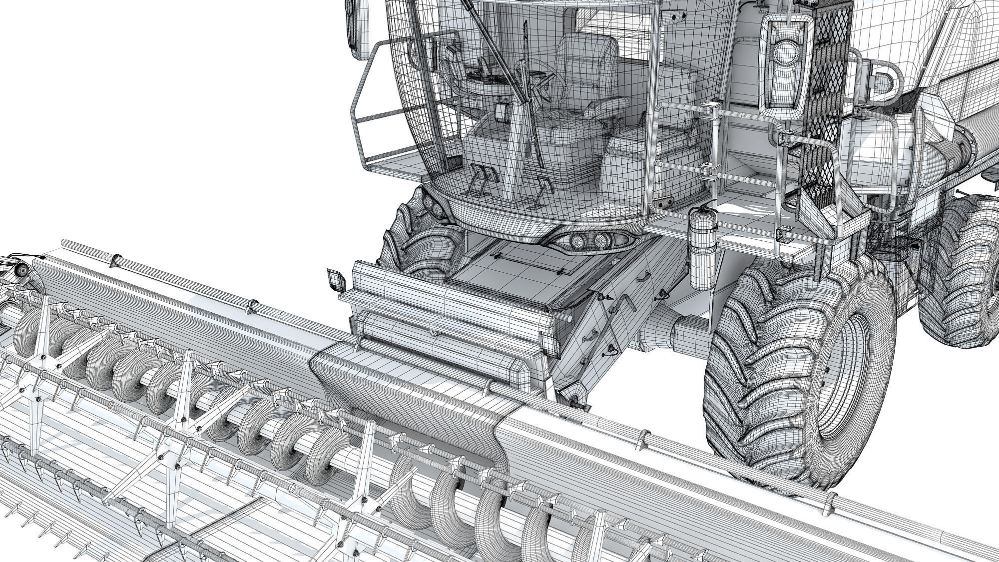 Combine Harvester 3D model_14