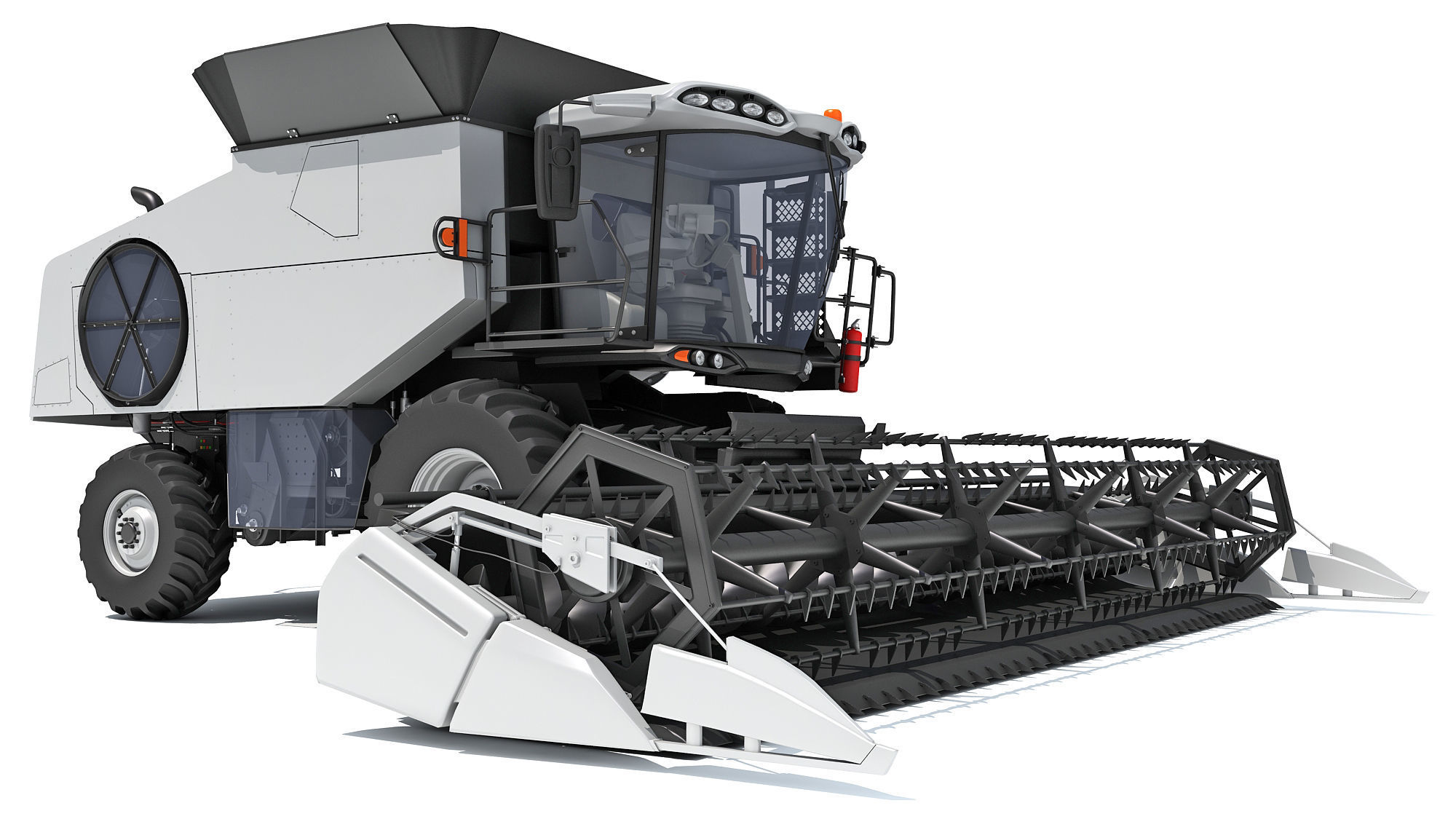 Combine Harvester 3D model_2
