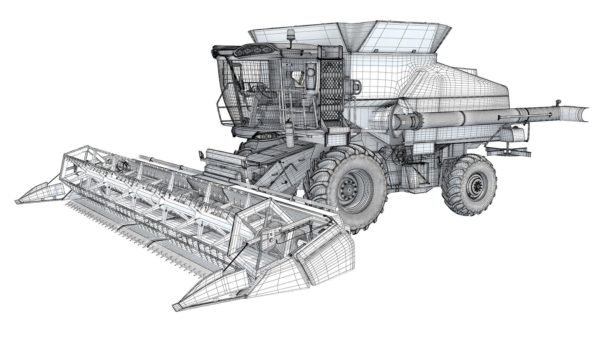 Combine Harvester 3D model_10