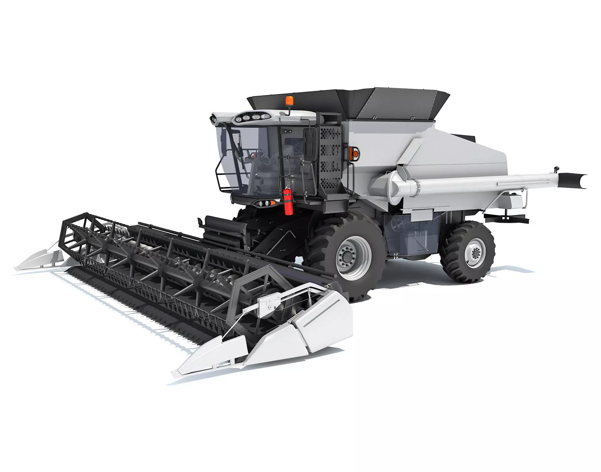 Combine Harvester 3D model_0
