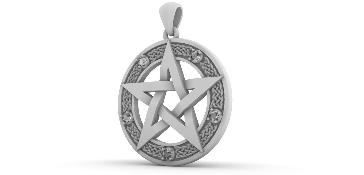 Celtic Pentagrama  3D print model_19