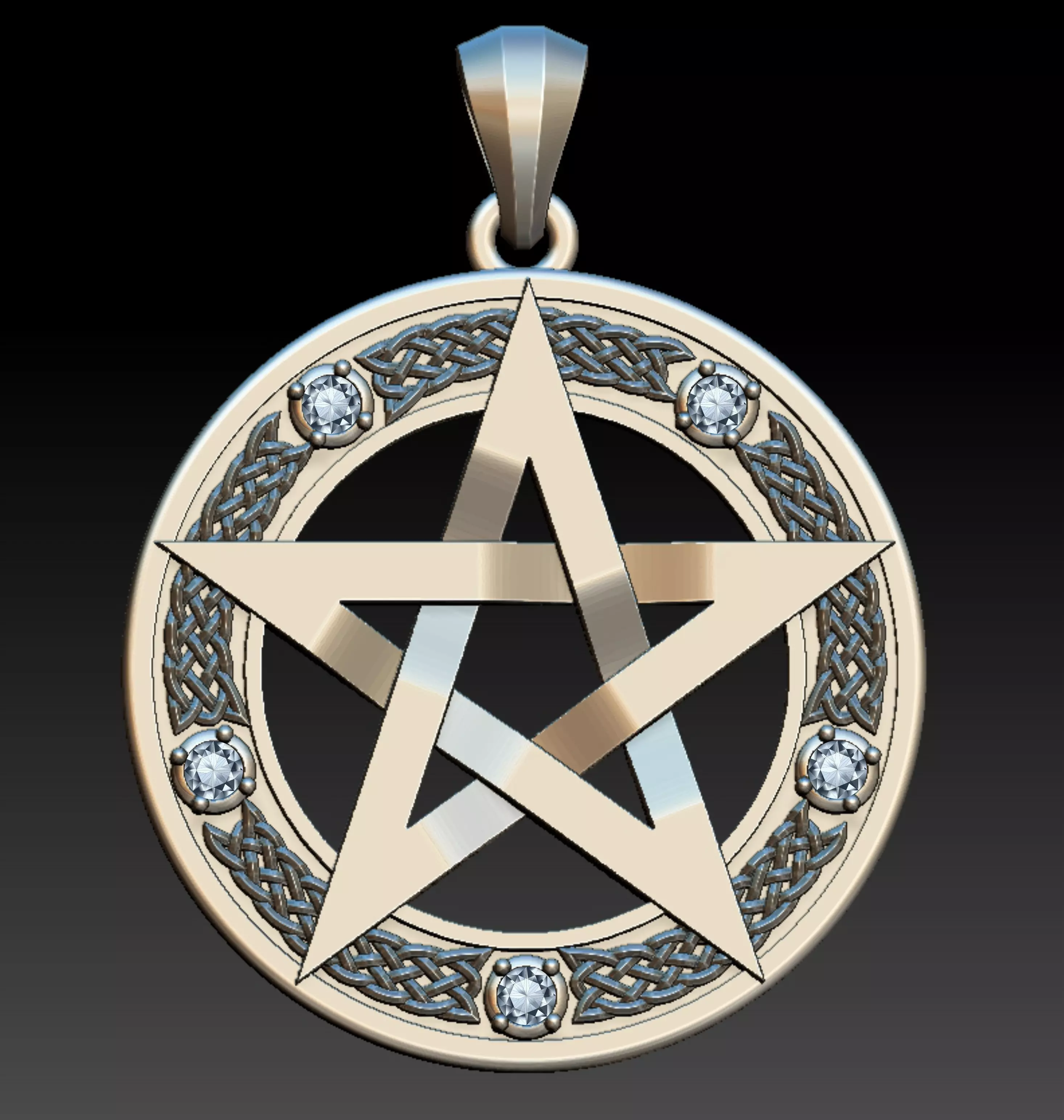 Celtic Pentagrama  3D print model_0