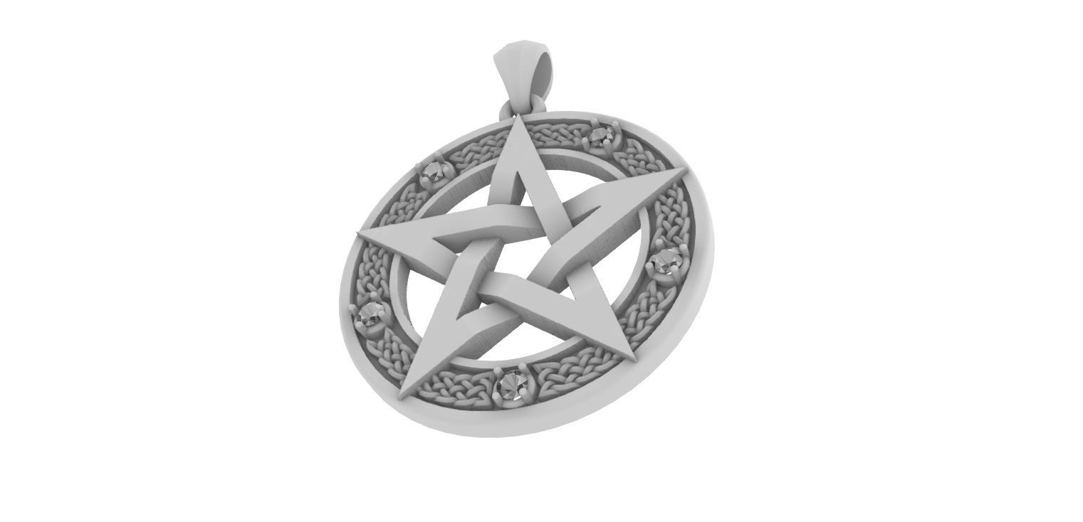 Celtic Pentagrama  3D print model_20