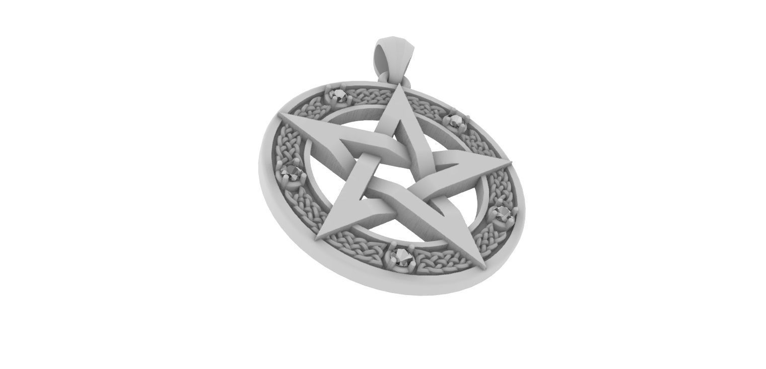 Celtic Pentagrama  3D print model_21