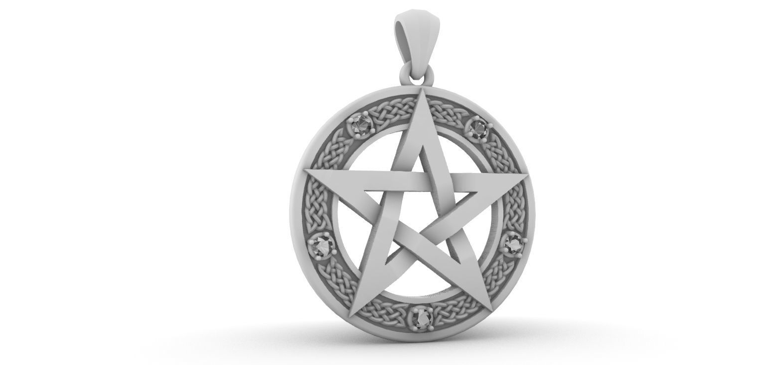 Celtic Pentagrama  3D print model_2