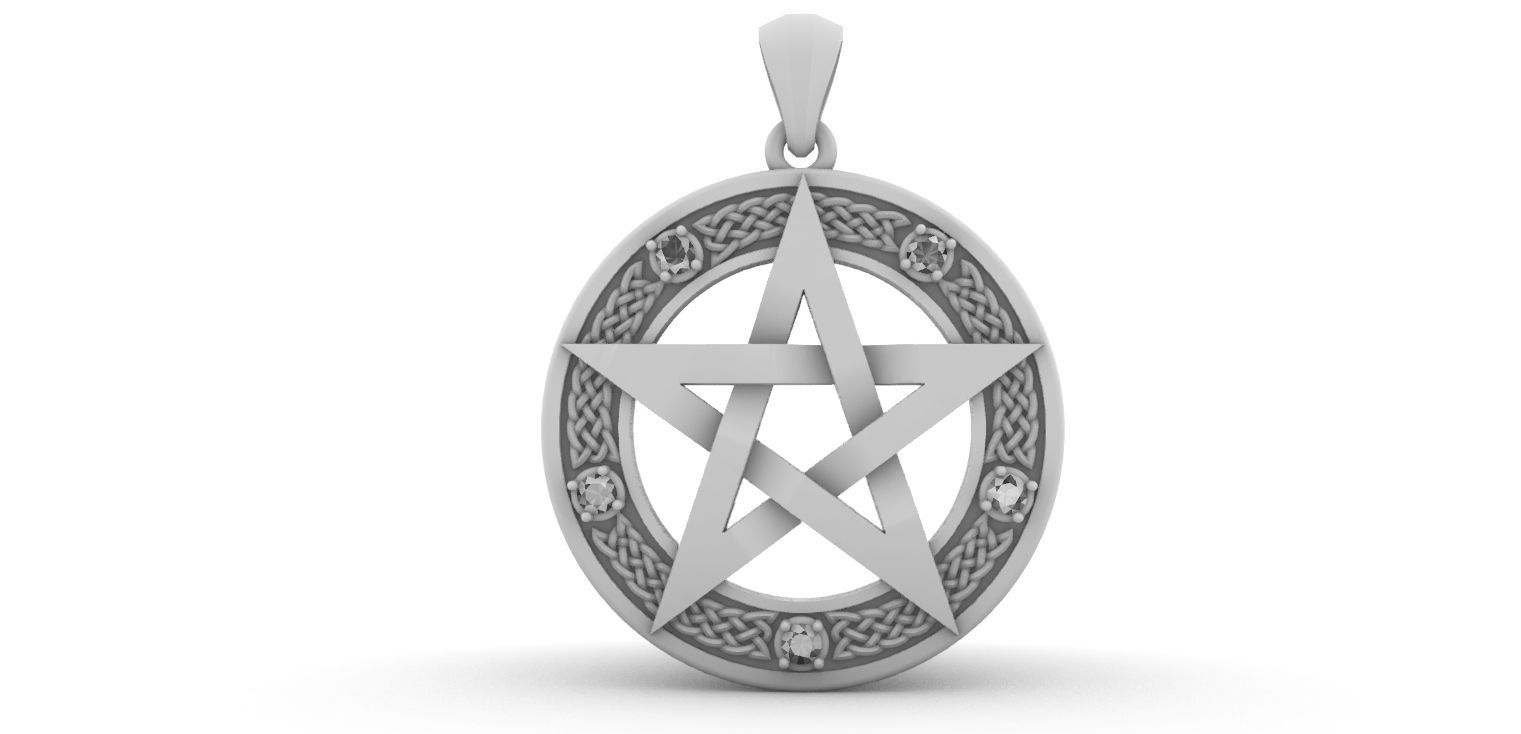 Celtic Pentagrama  3D print model_1