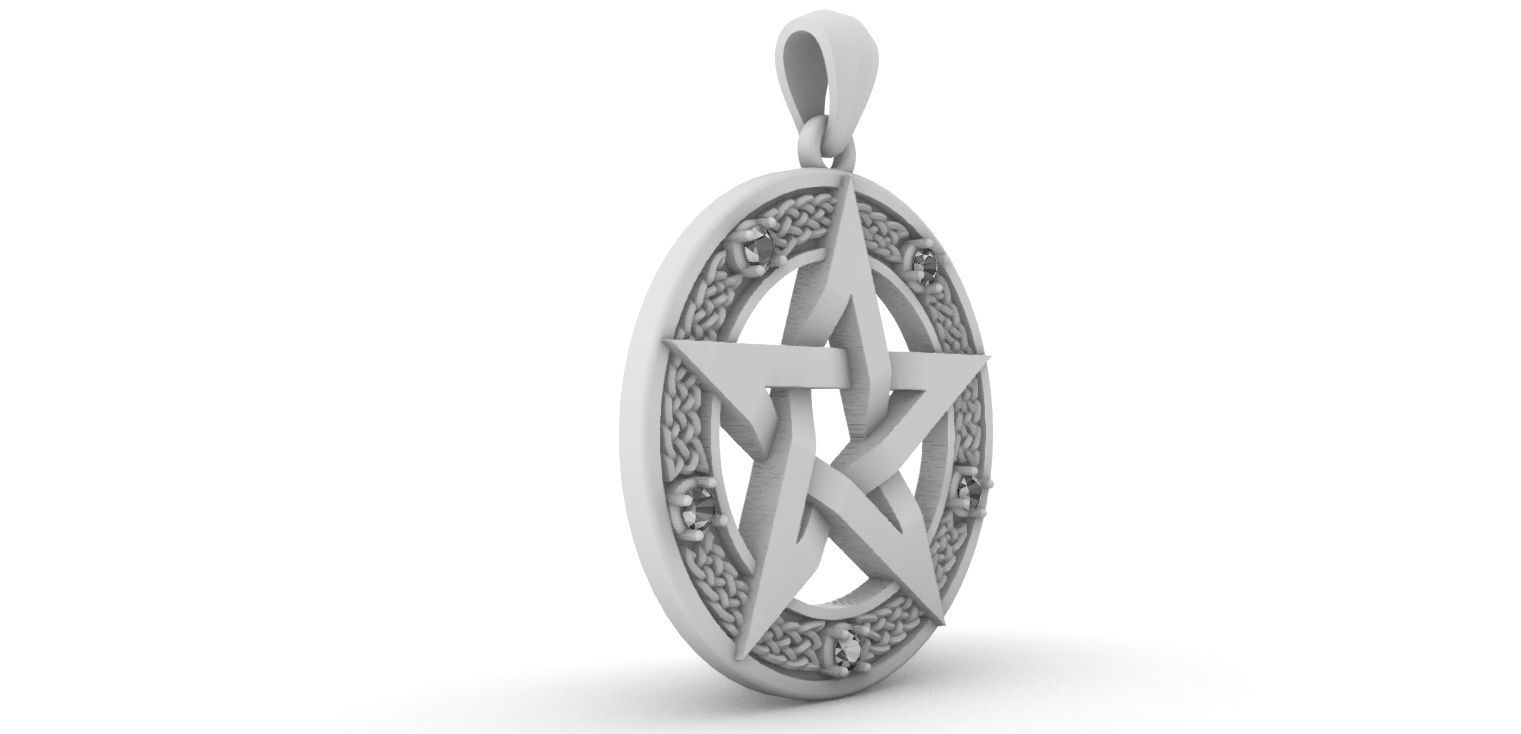 Celtic Pentagrama  3D print model_10