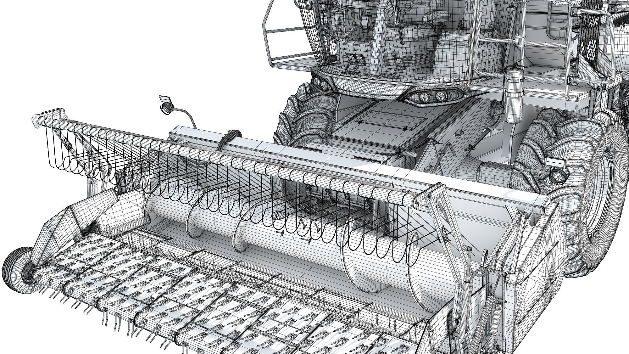 3D Harvester combine 3D model_21