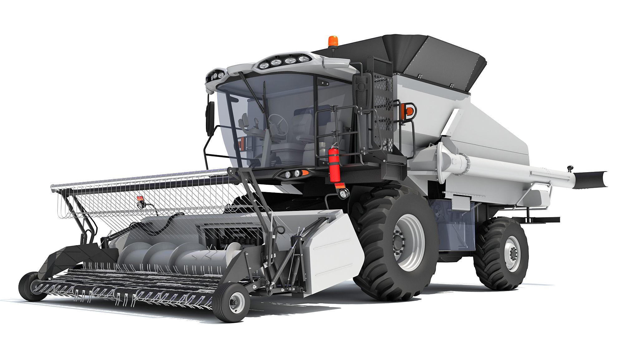 3D Harvester combine 3D model_12