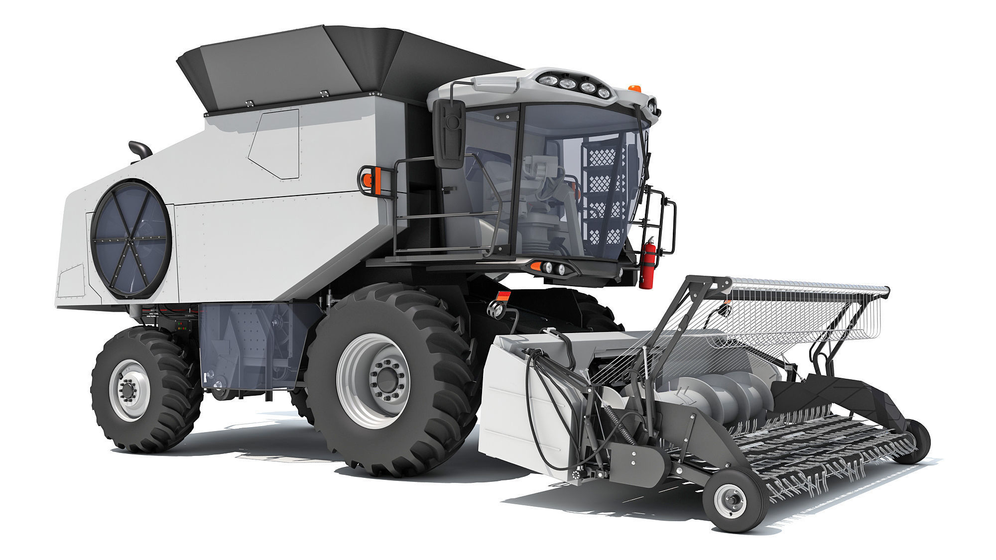 3D Harvester combine 3D model_8