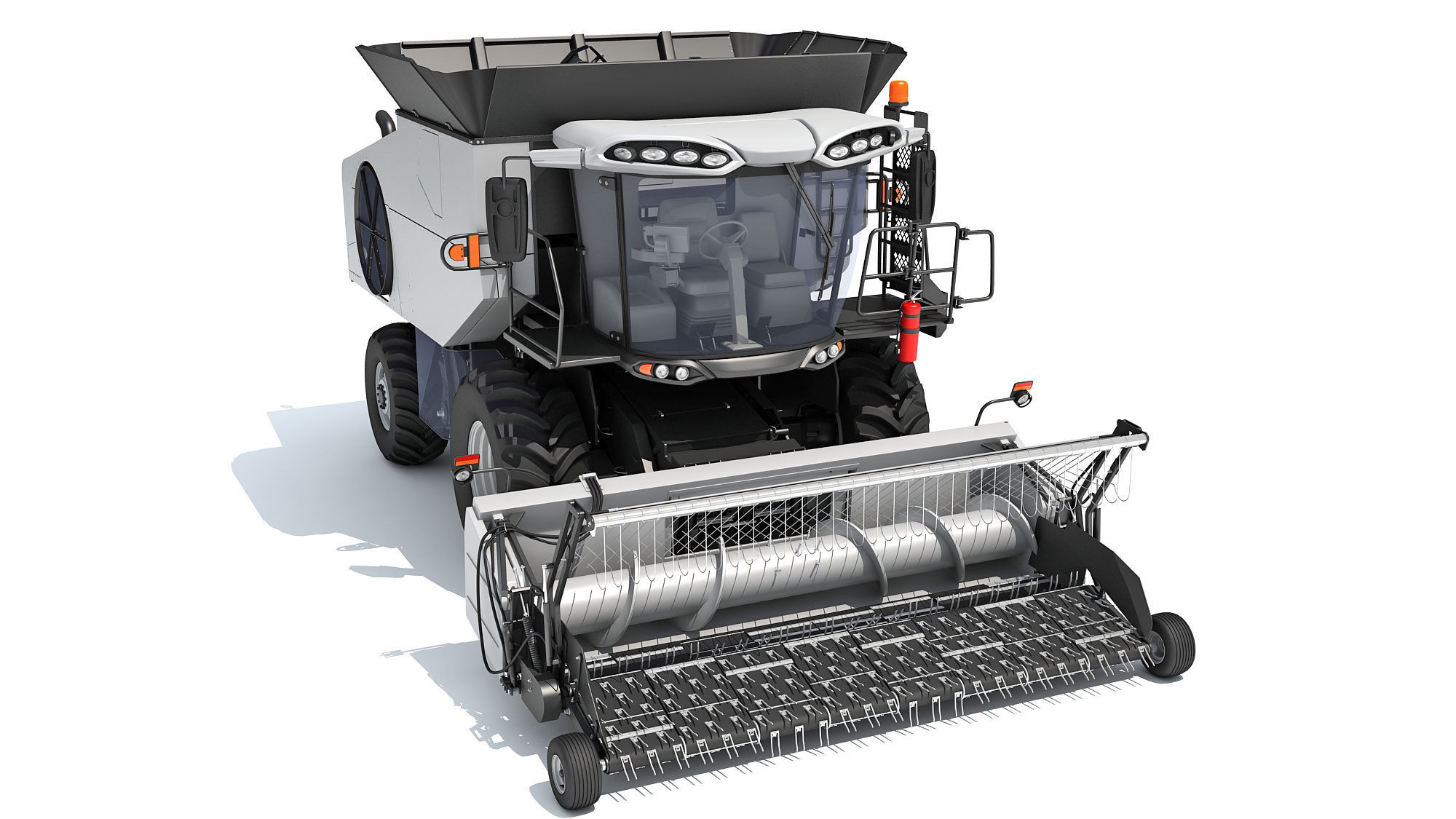 3D Harvester combine 3D model_10