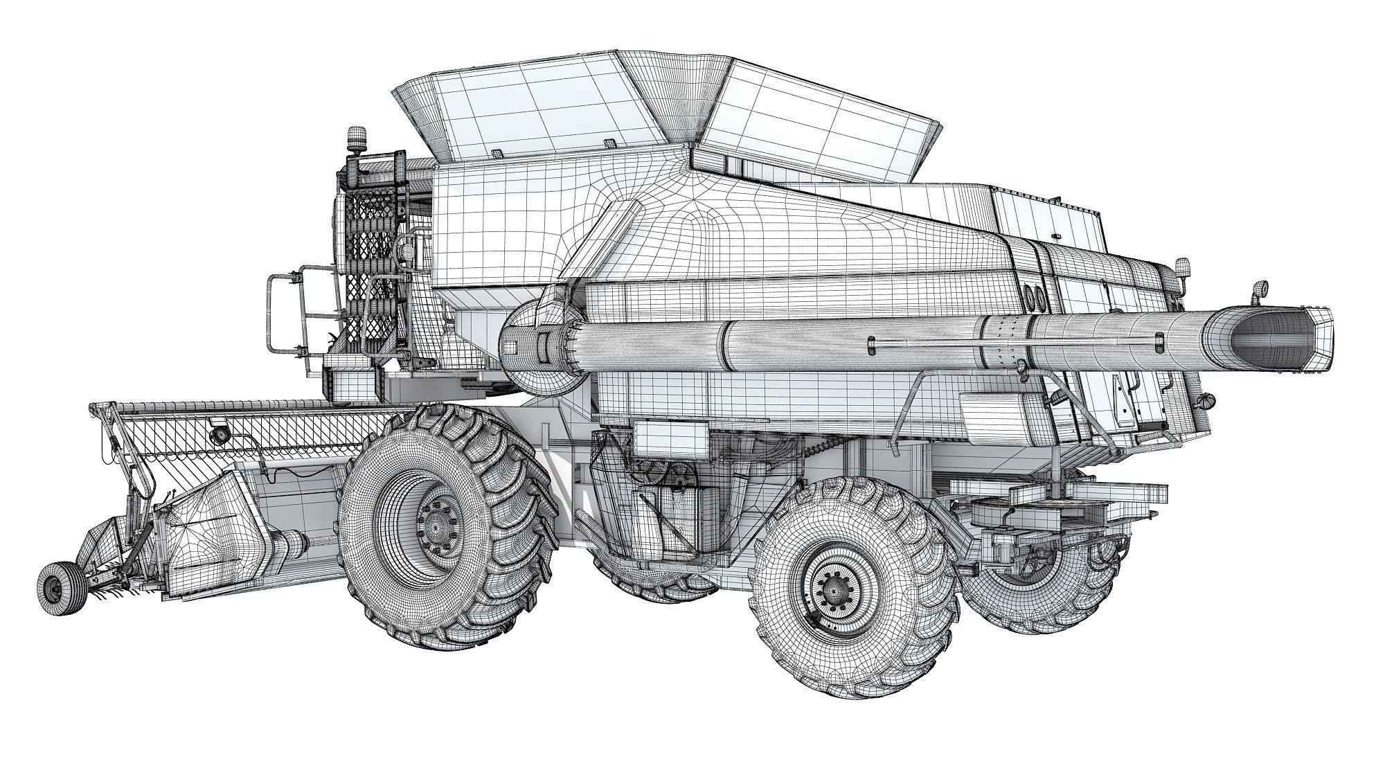 3D Harvester combine 3D model_18