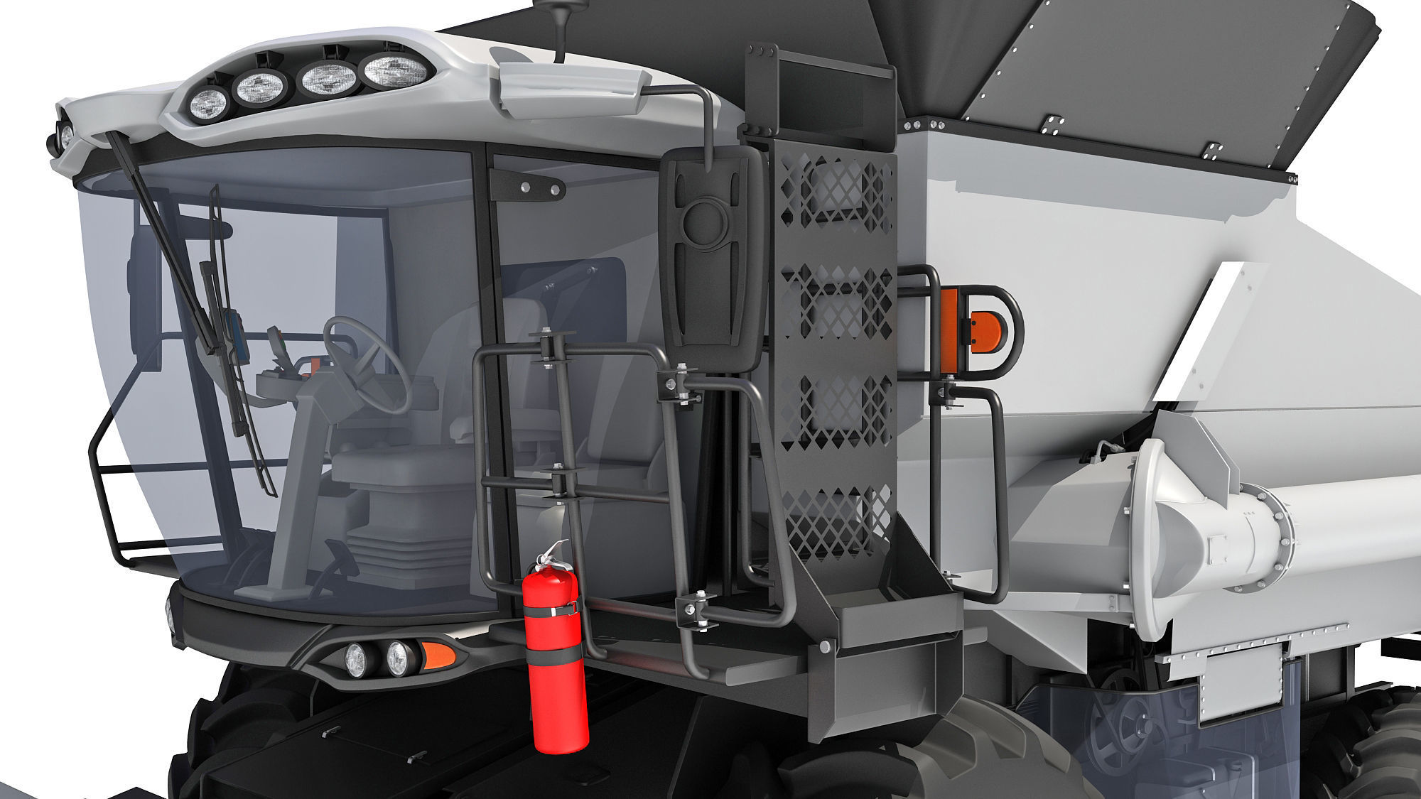 3D Harvester combine 3D model_14