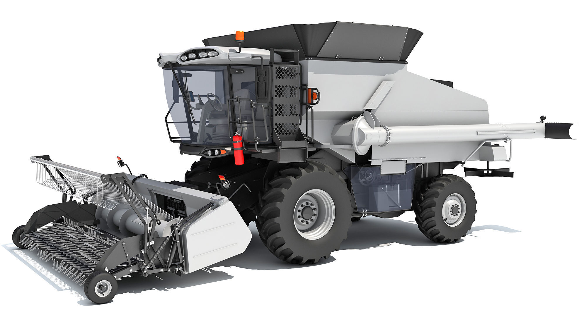 3D Harvester combine 3D model_9