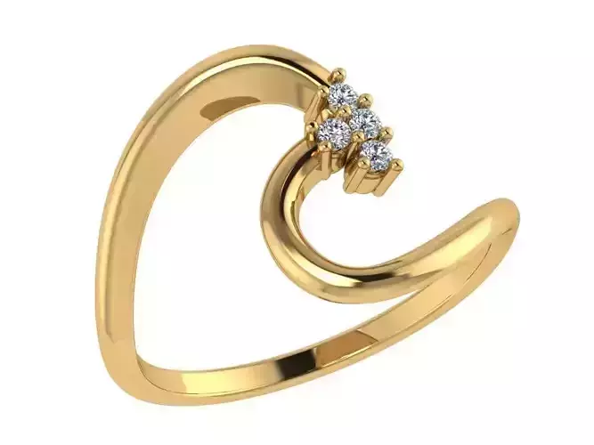 Ring201 wave diamond ring