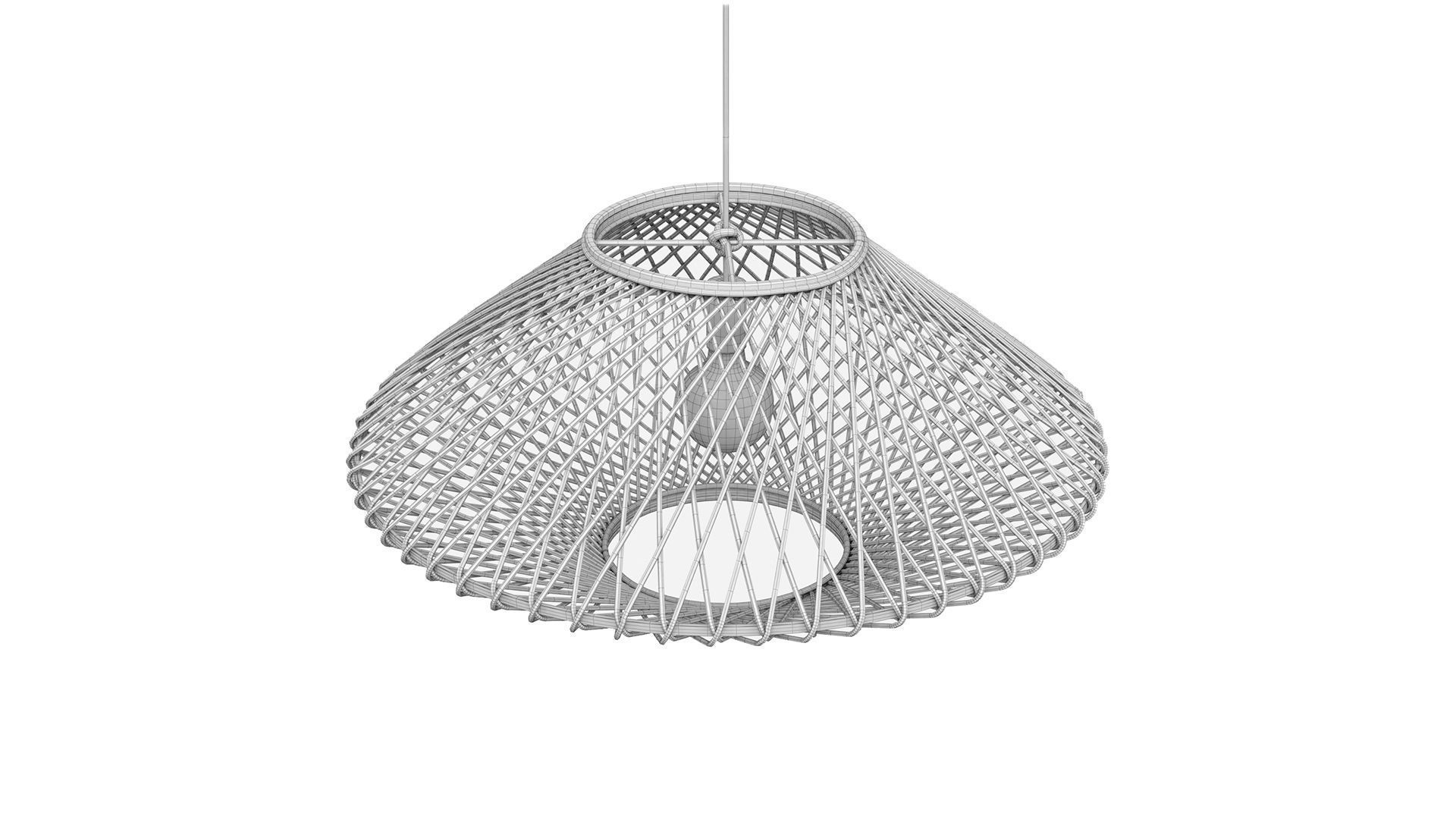 Madam Stoltz Bamboo Ceiling Lamp 3D model_3