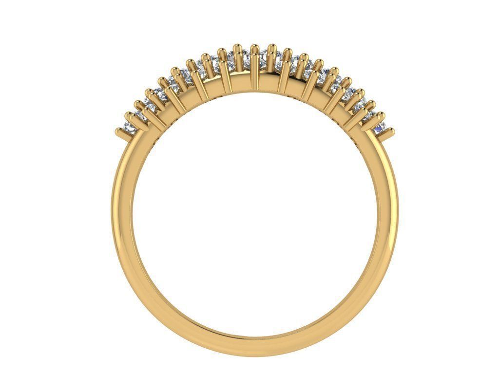 Ring202 elegant gold diamond ring 3D print model_2
