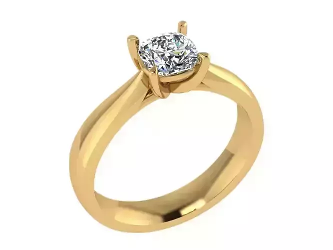 Ring204 solitaire engagement ring gold
