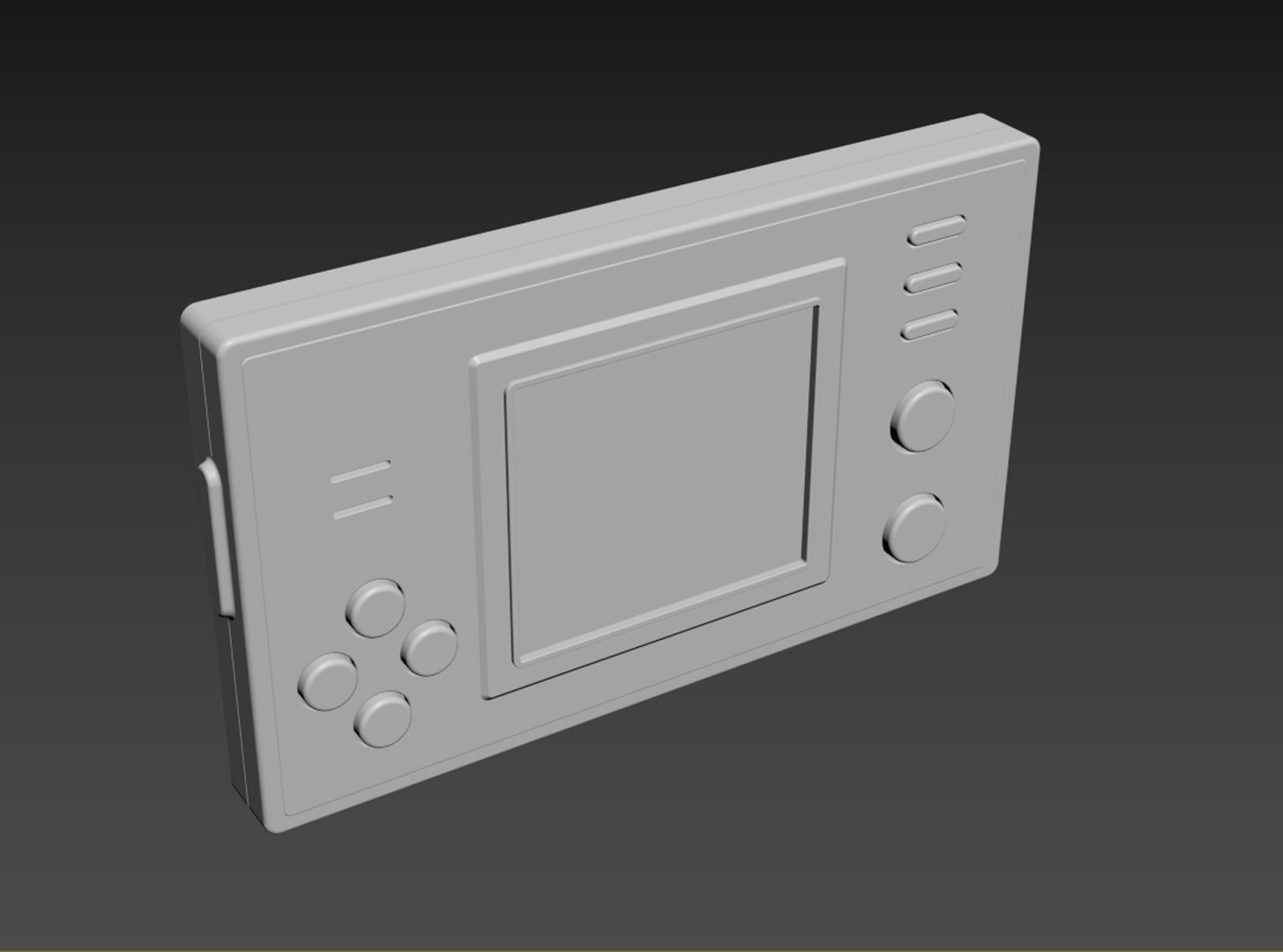 Retro Arcade Pocket Game Low-poly 3D model_7