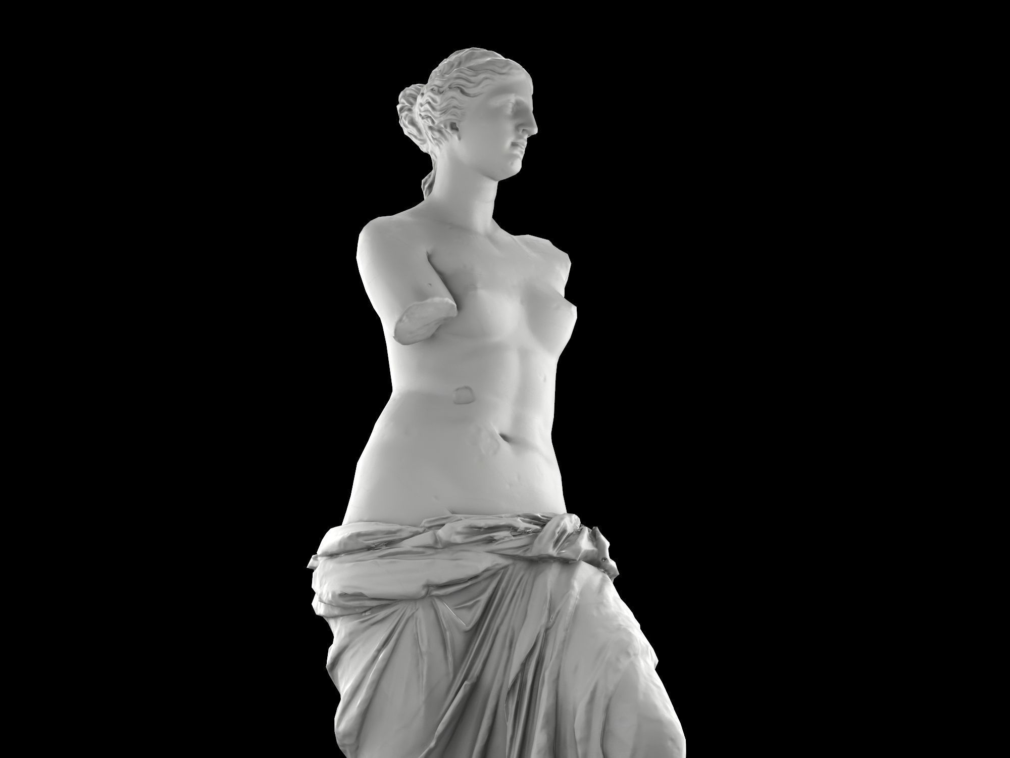Venus de Milo Low-poly 3D model_8