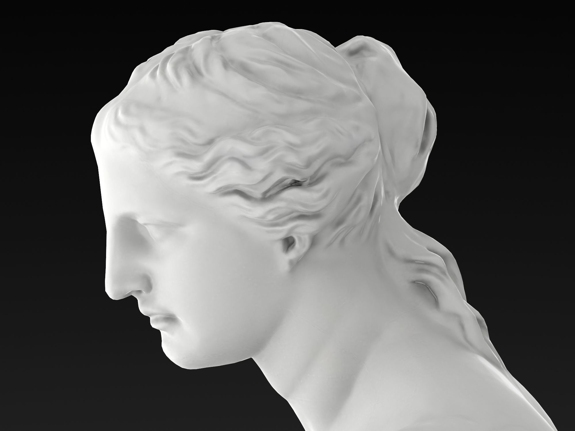 Venus de Milo Low-poly 3D model_13