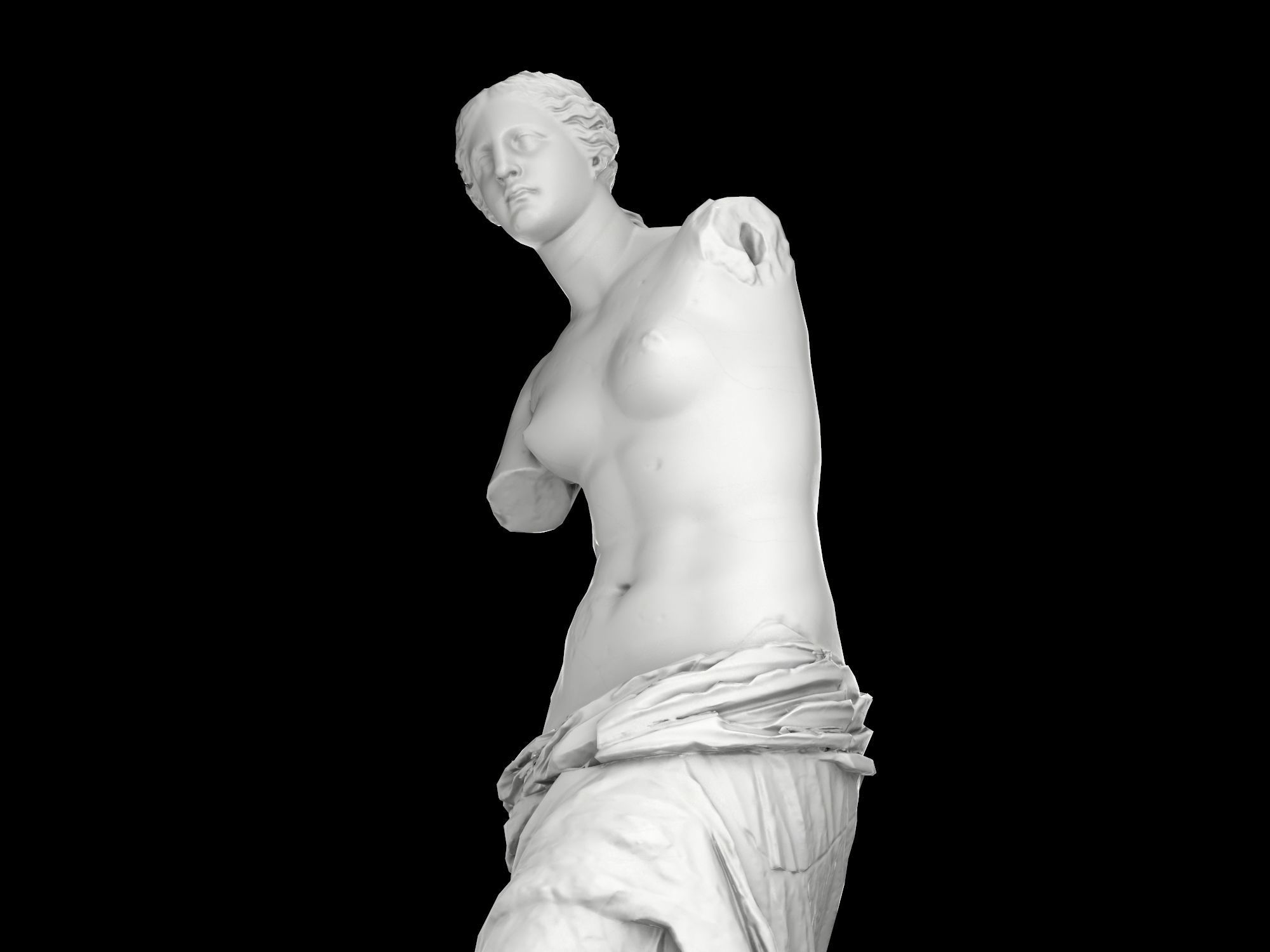 Venus de Milo Low-poly 3D model_9
