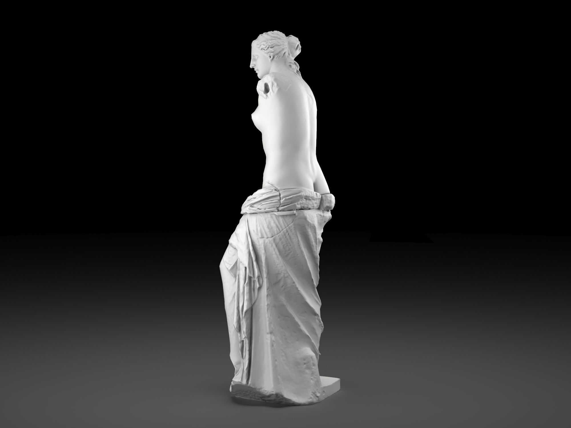 Venus de Milo Low-poly 3D model_3
