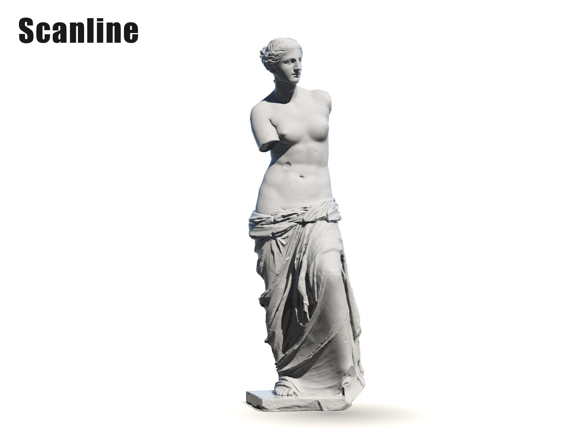 Venus de Milo Low-poly 3D model_20