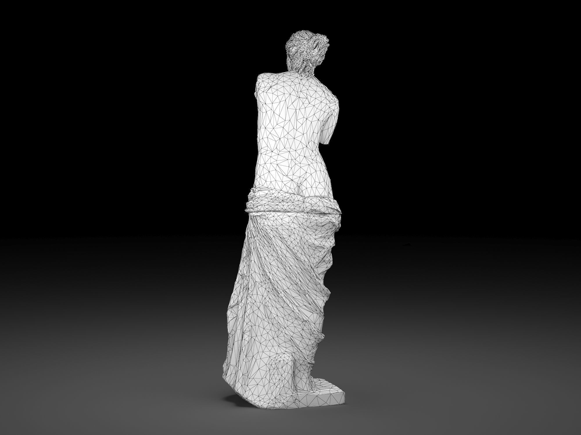 Venus de Milo Low-poly 3D model_16