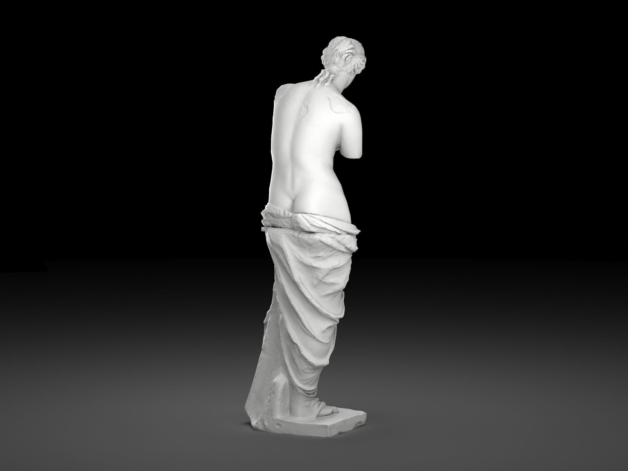 Venus de Milo Low-poly 3D model_5