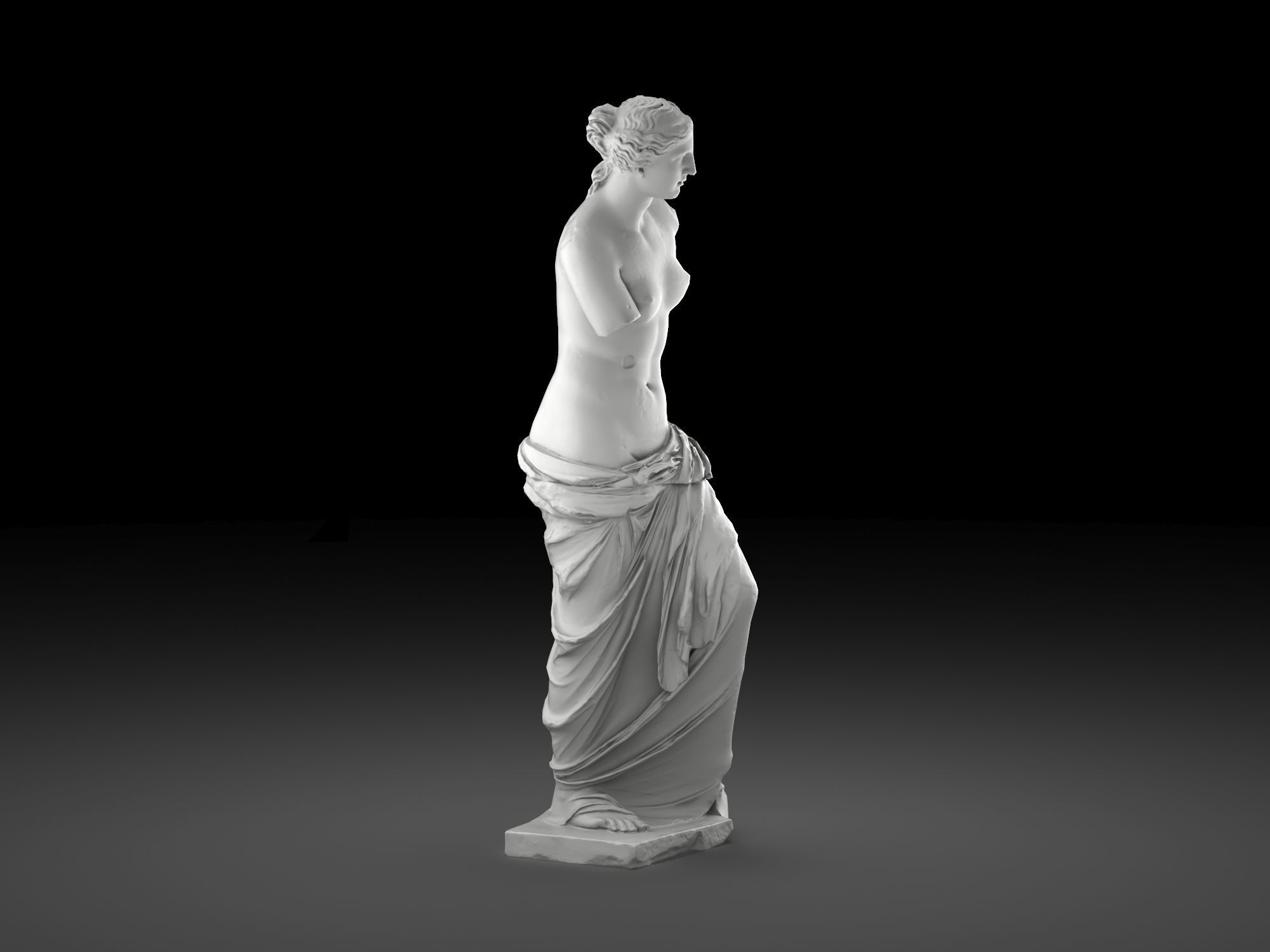 Venus de Milo Low-poly 3D model_7