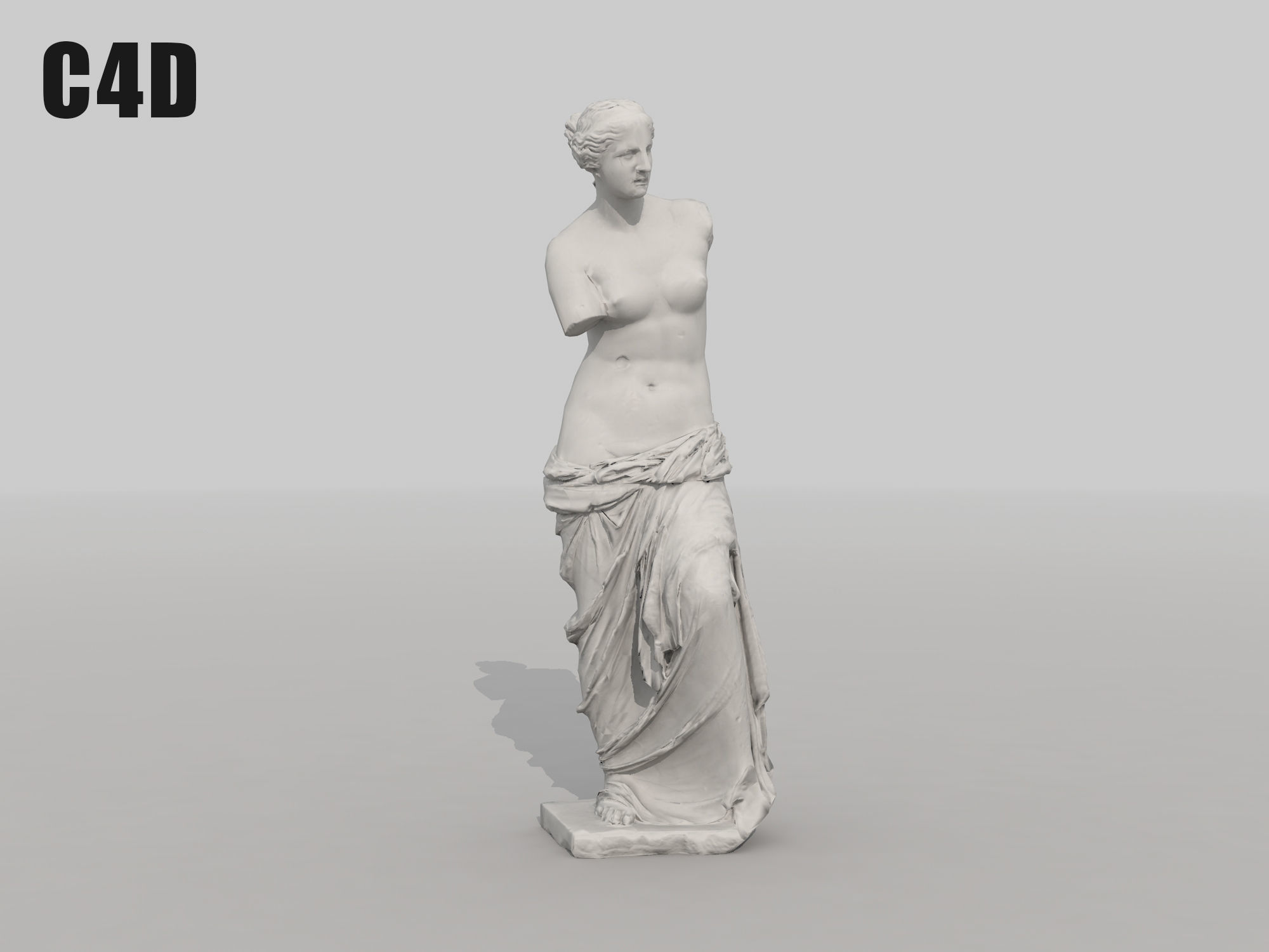 Venus de Milo Low-poly 3D model_19