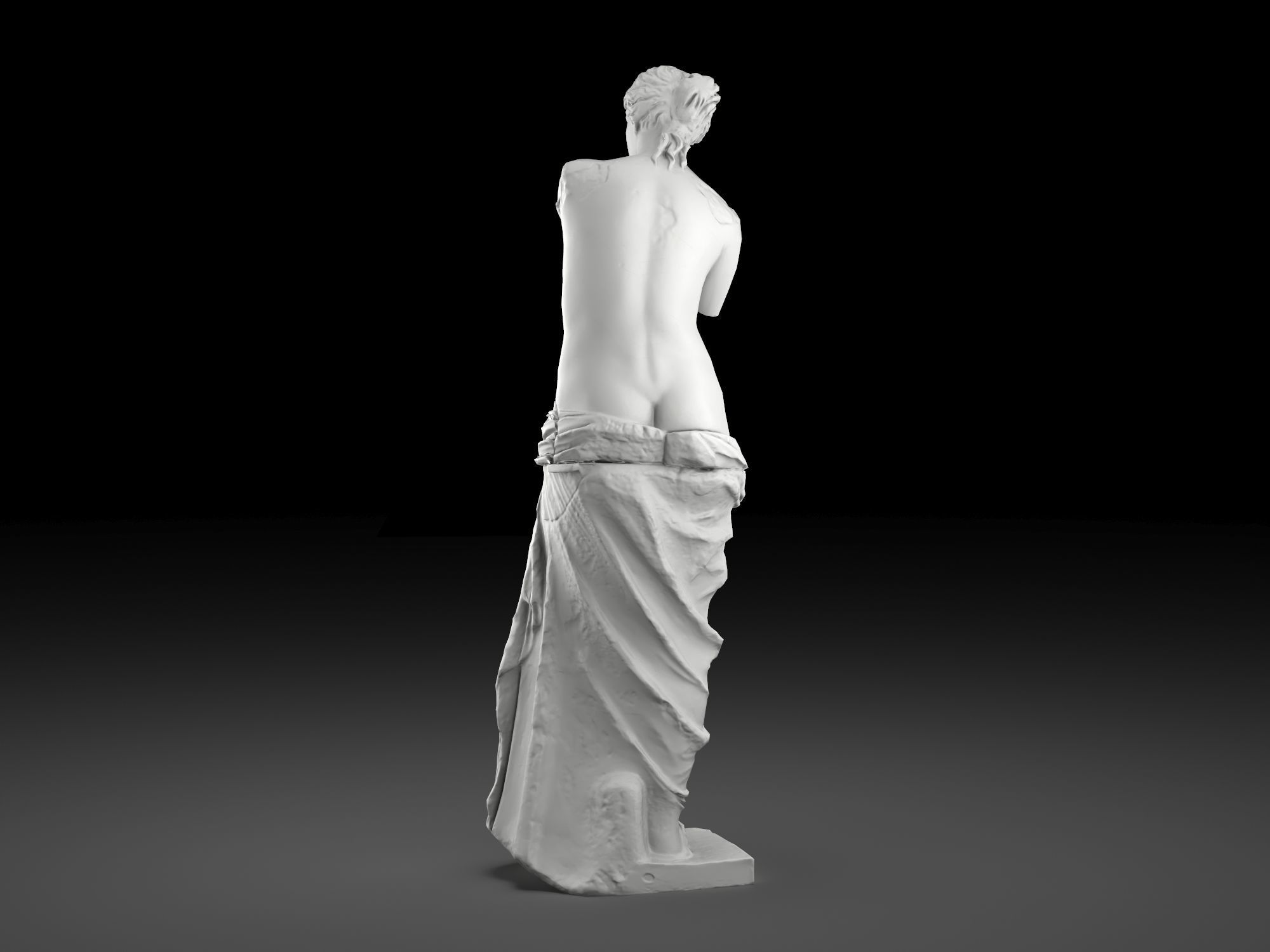 Venus de Milo Low-poly 3D model_4