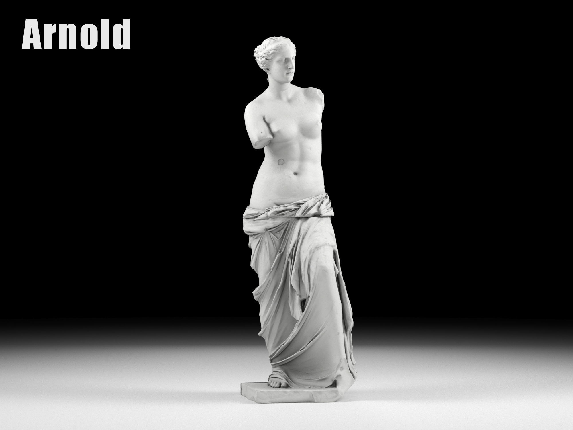 Venus de Milo Low-poly 3D model_18