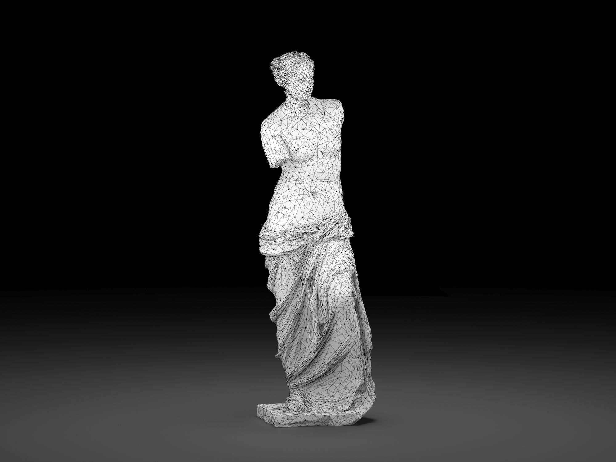 Venus de Milo Low-poly 3D model_15