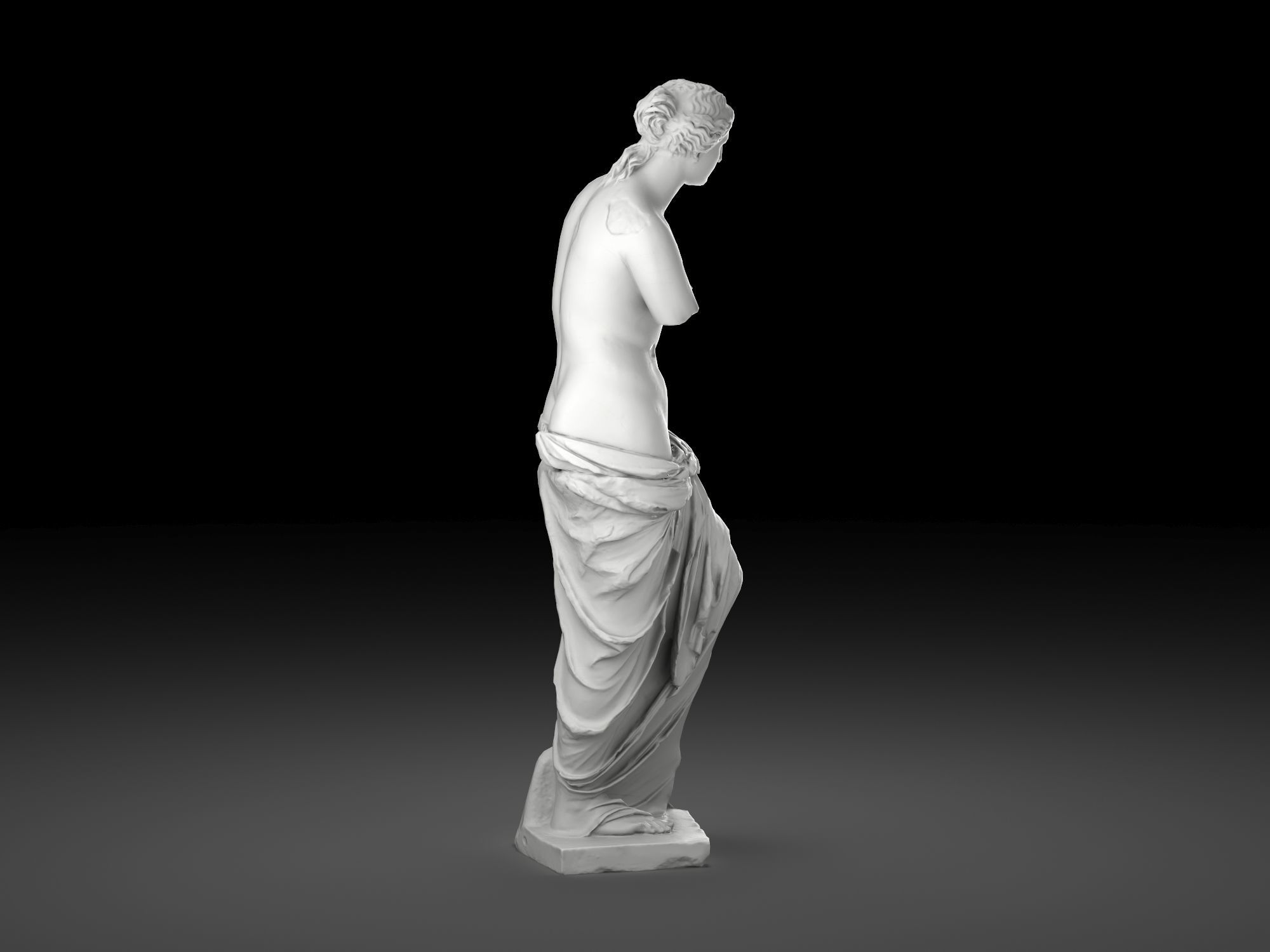 Venus de Milo Low-poly 3D model_6