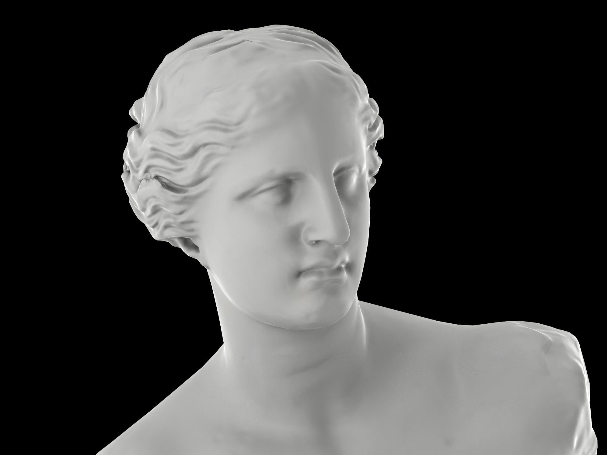 Venus de Milo Low-poly 3D model_12