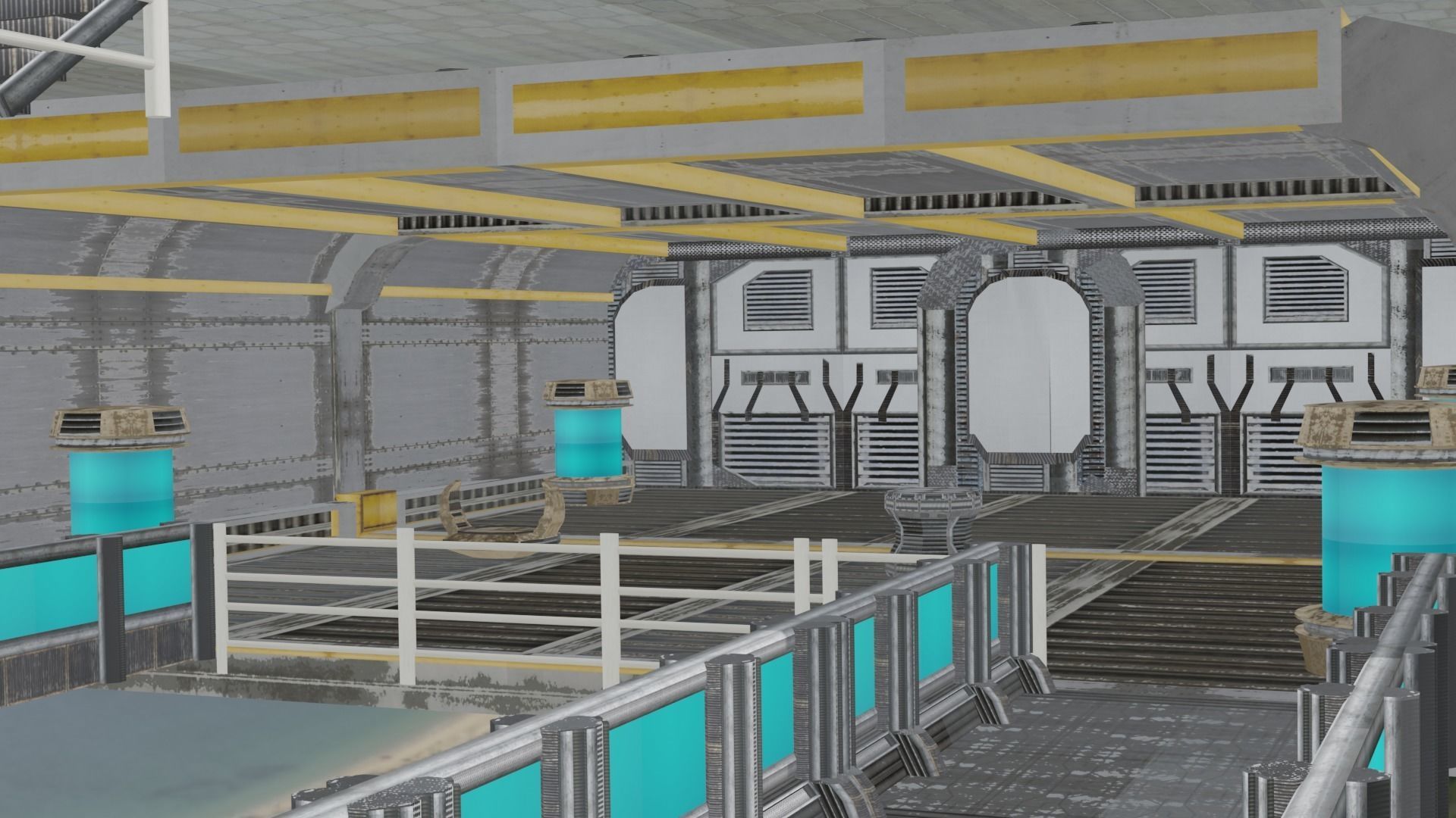 sci fi room part 2 3D model_9