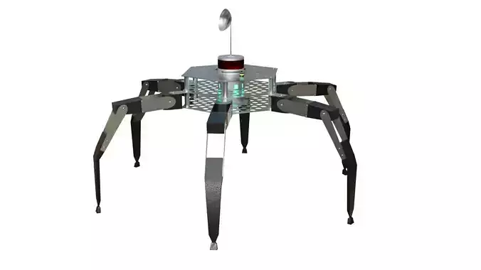 Robo-spider Middle-poly Free 3D model
