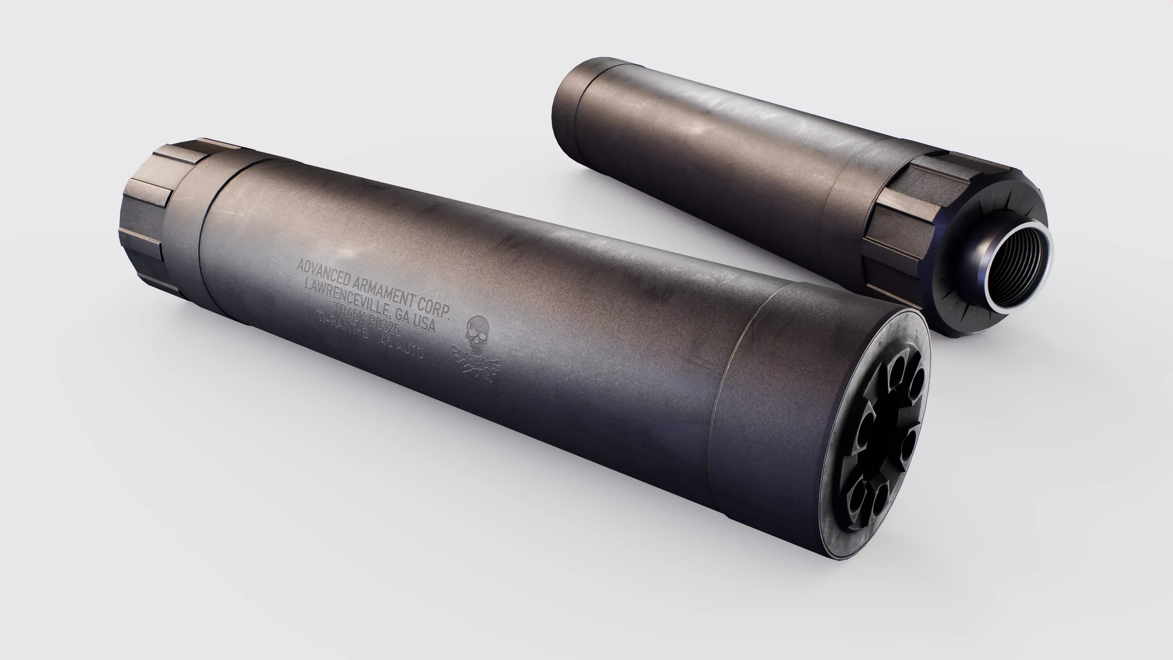 AAC Ti-Rant 45S Suppressor Low-poly 3D model_0