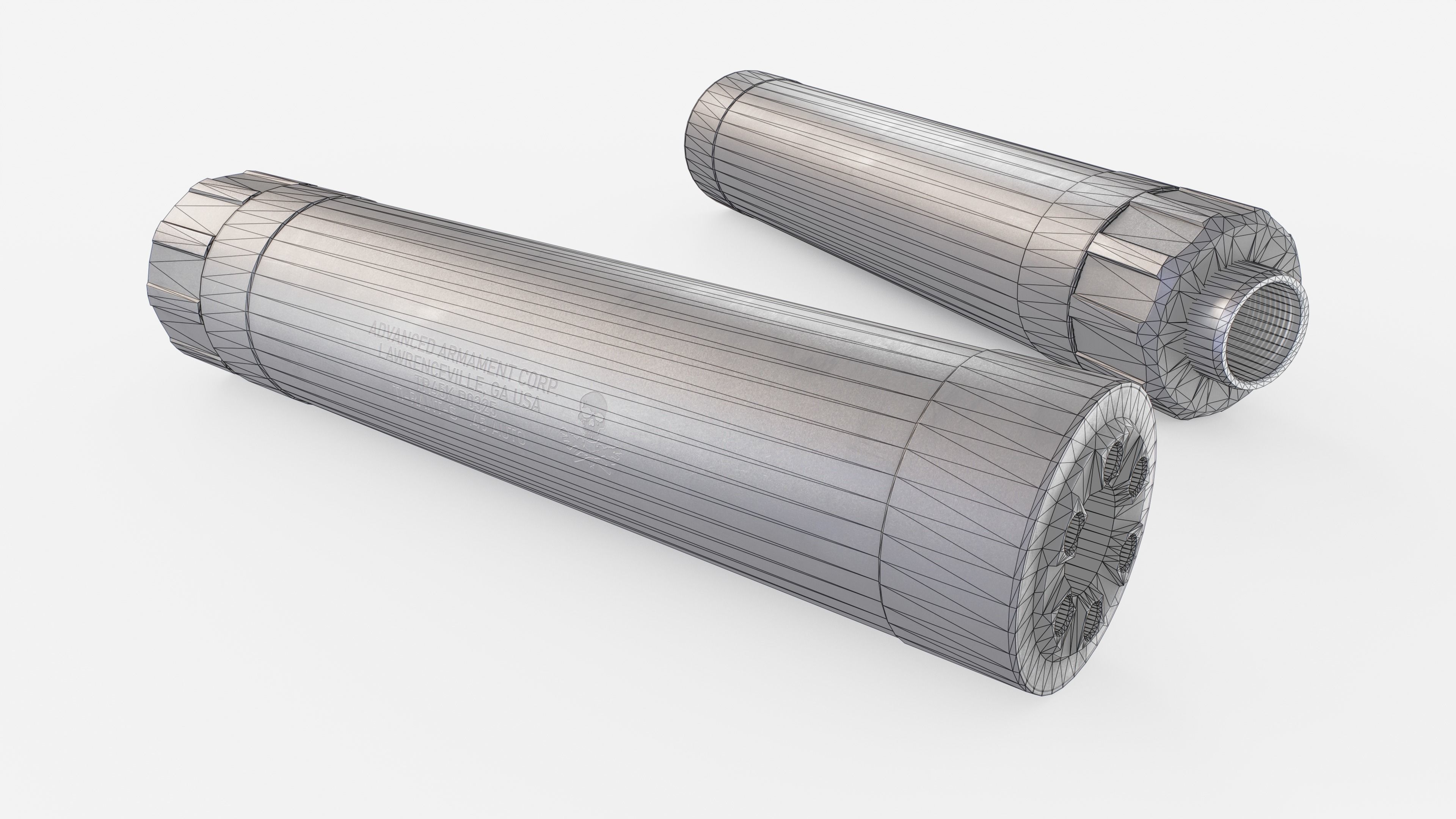 AAC Ti-Rant 45S Suppressor Low-poly 3D model_2