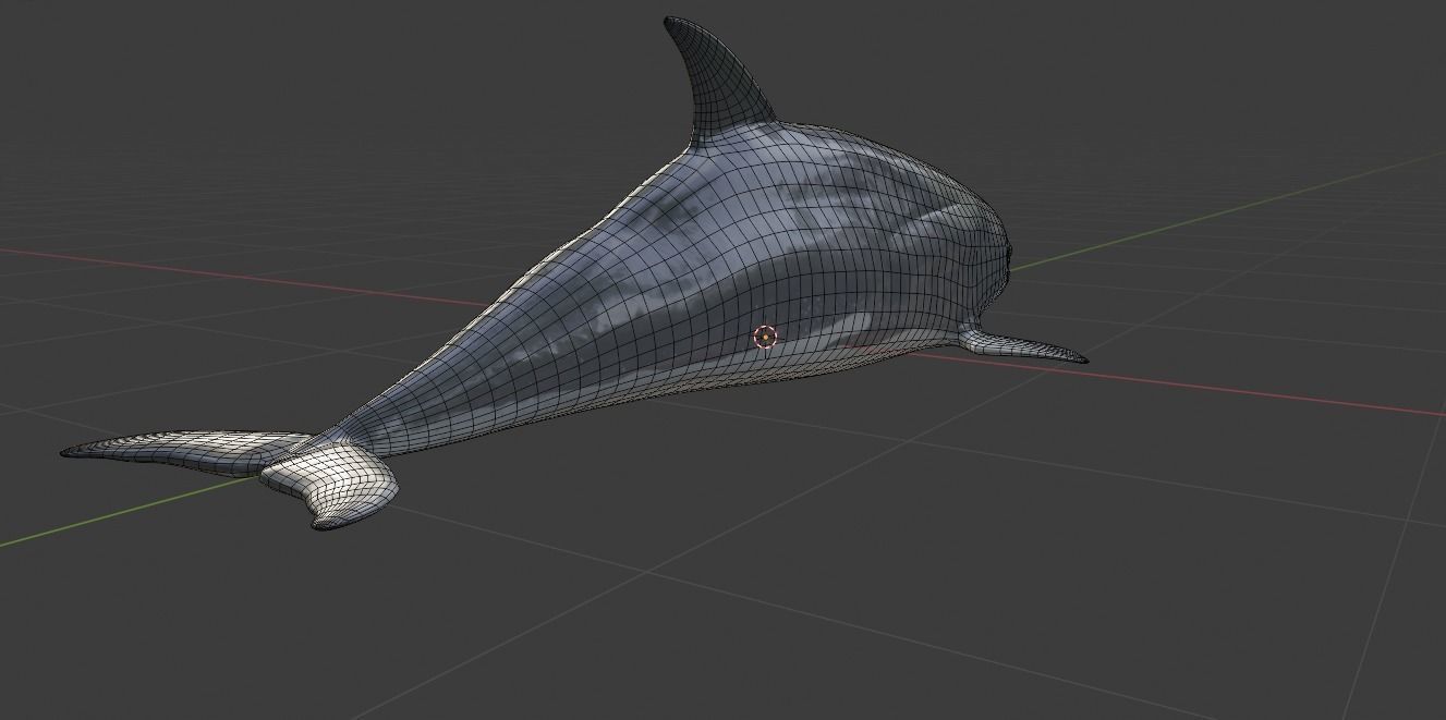 Dolphin Animated Old Low-poly 3D model_10