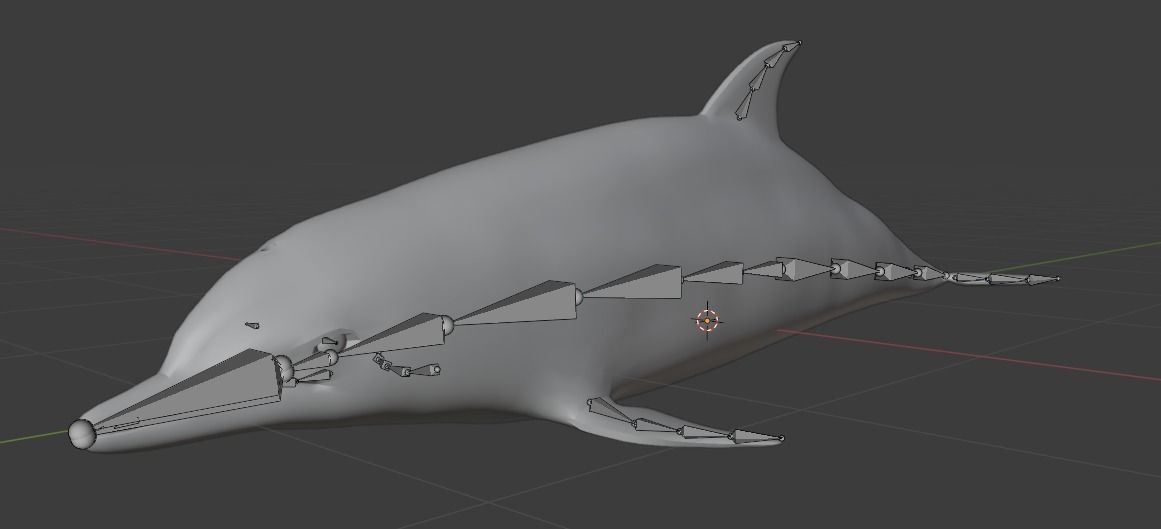 Dolphin Animated Old Low-poly 3D model_6