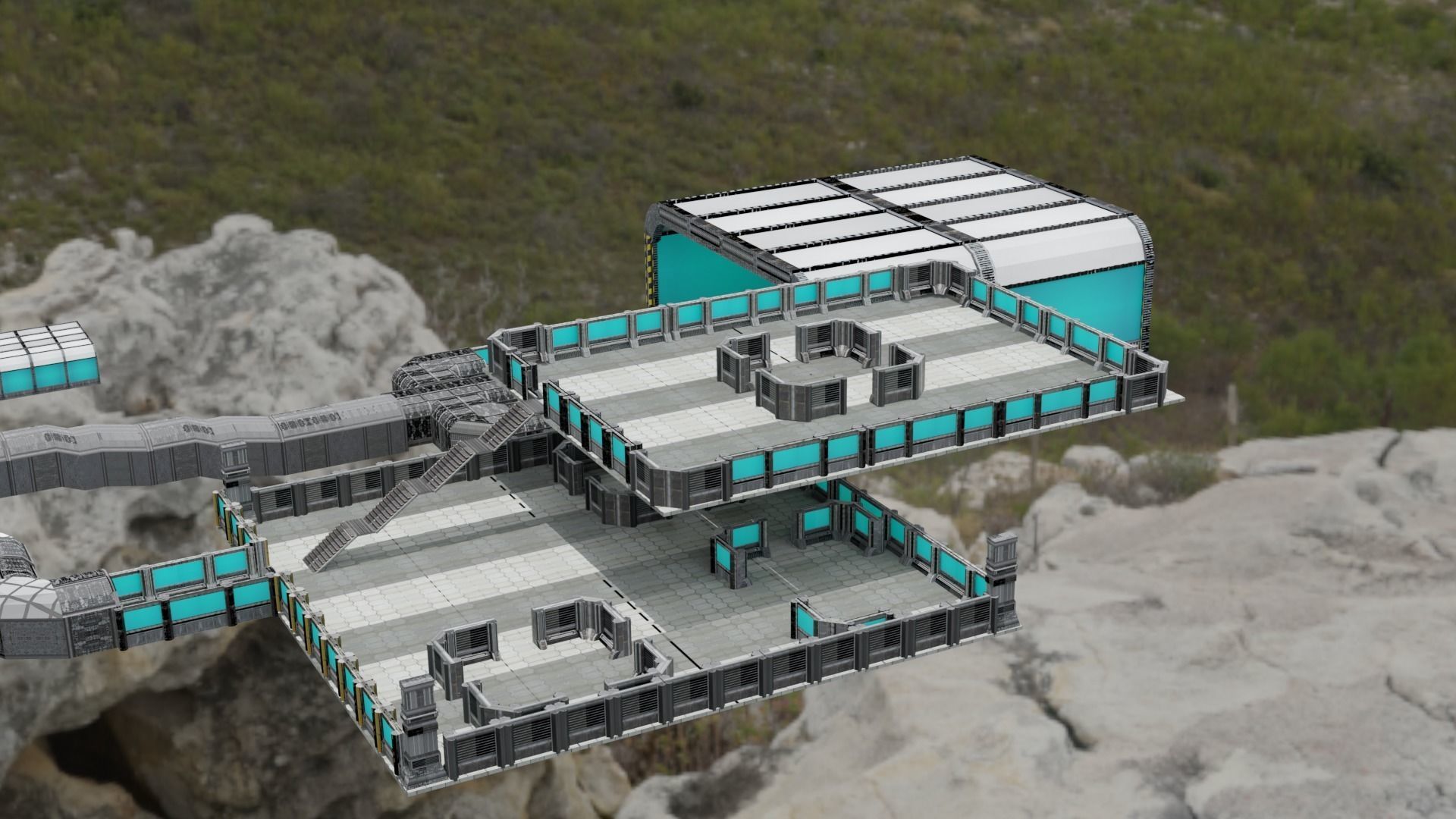 sci fi room package  3D model_48