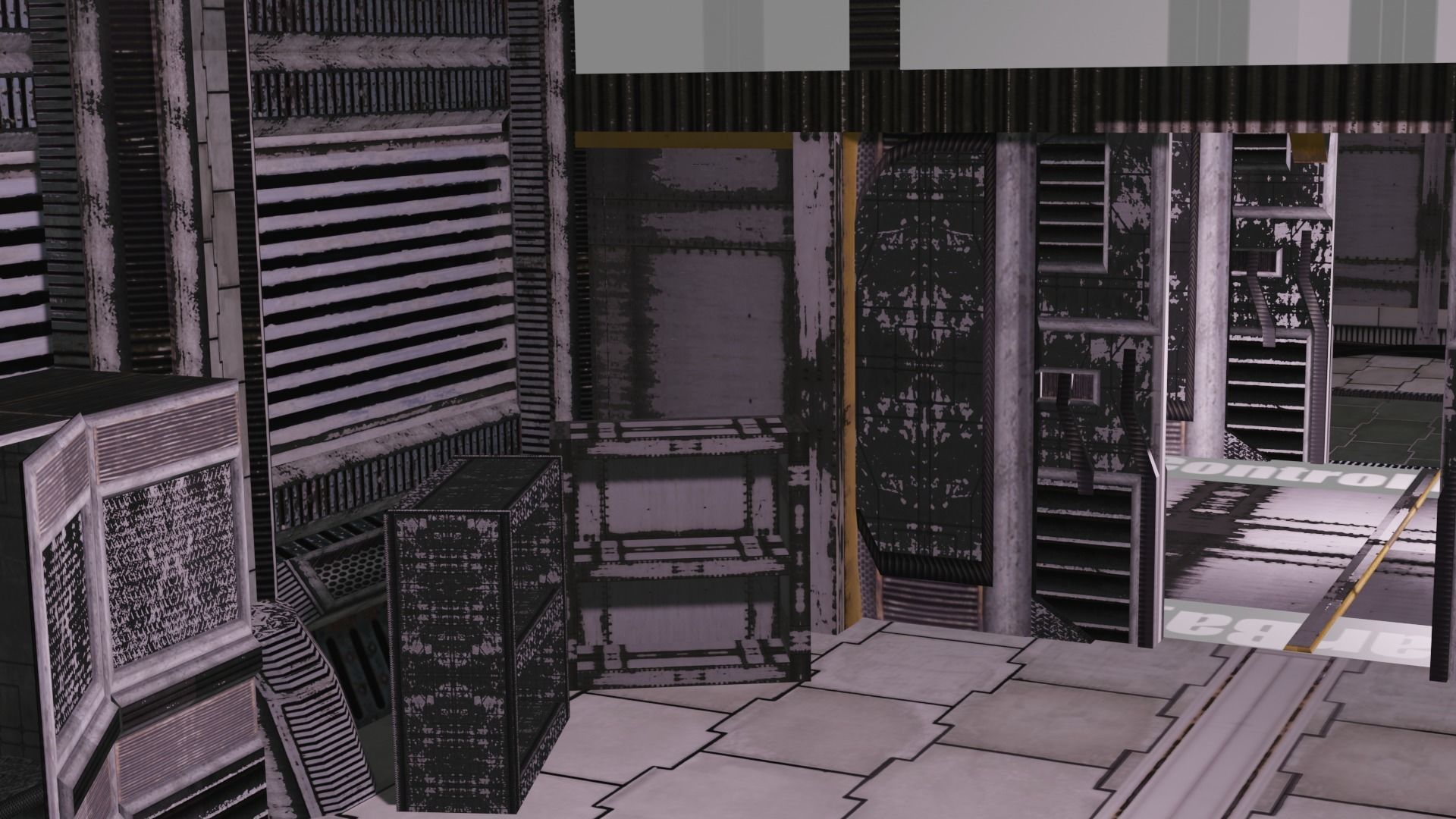 sci fi room package  3D model_14