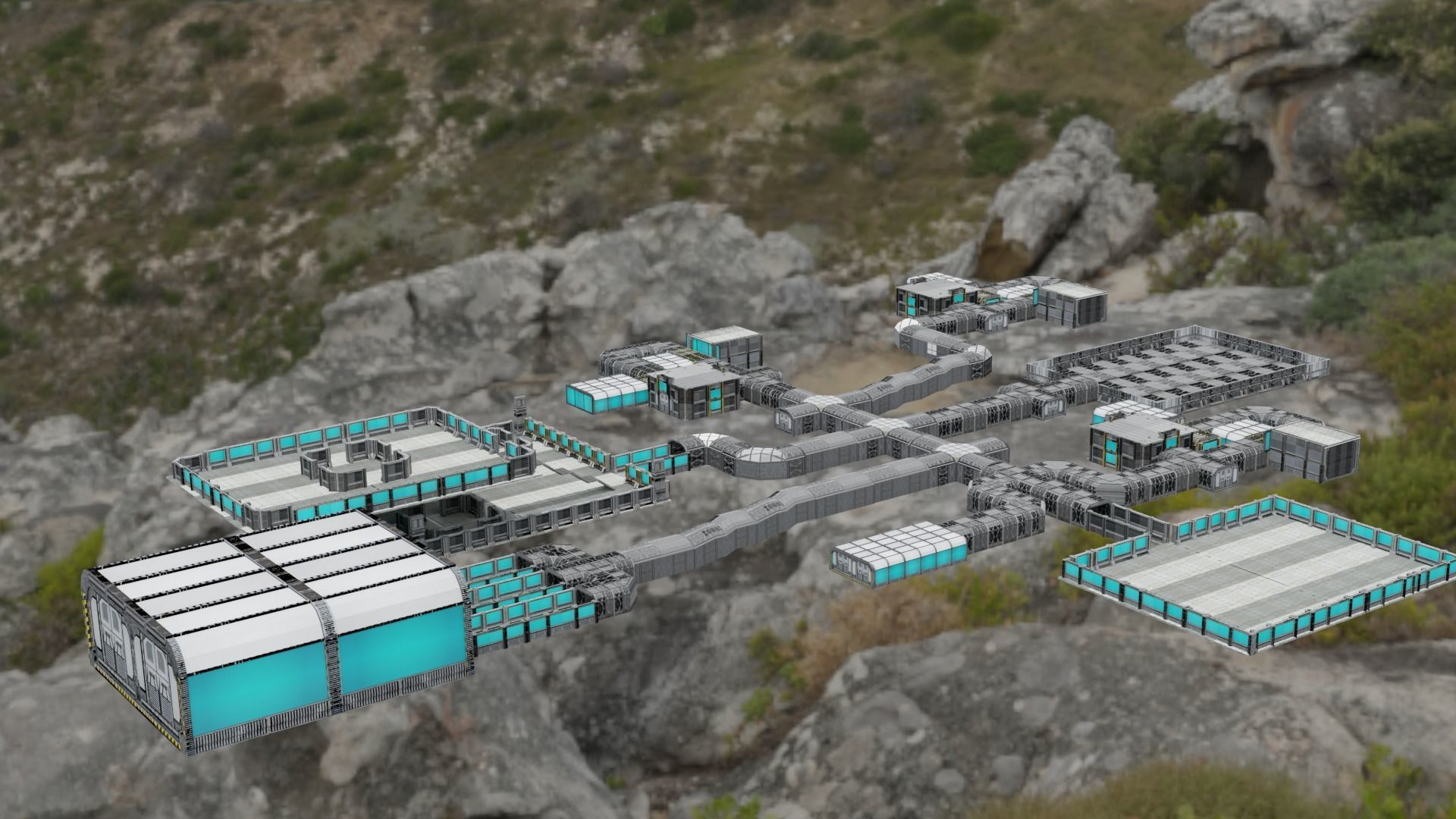 sci fi room package  3D model_45