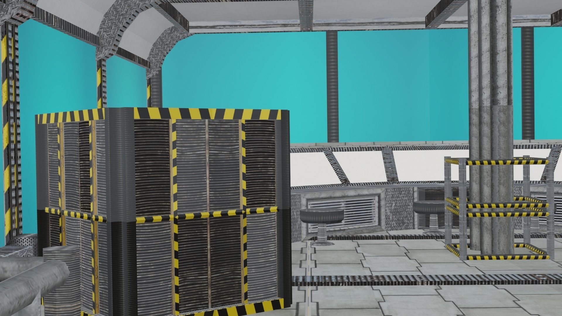 sci fi room package  3D model_23