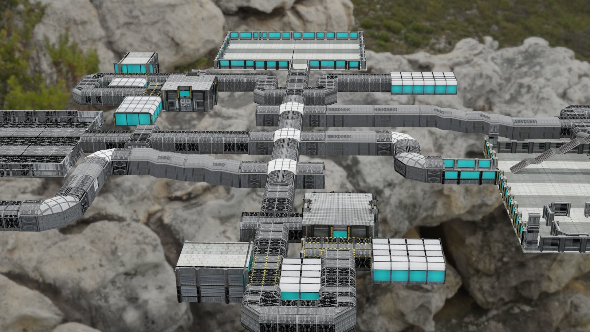 sci fi room package  3D model_46